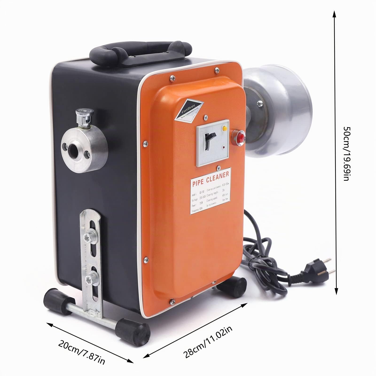 750W Elektrische Rohrreinigungsmaschine, Abflussreiniger Rohrreinigungsmaschine Rohrreinigungsgerät 20-150mm IP44, RohrreinigungsgeräT Neu Kanalreinigung Rohrreinigungs Maschine für Zuhause Bad Küche