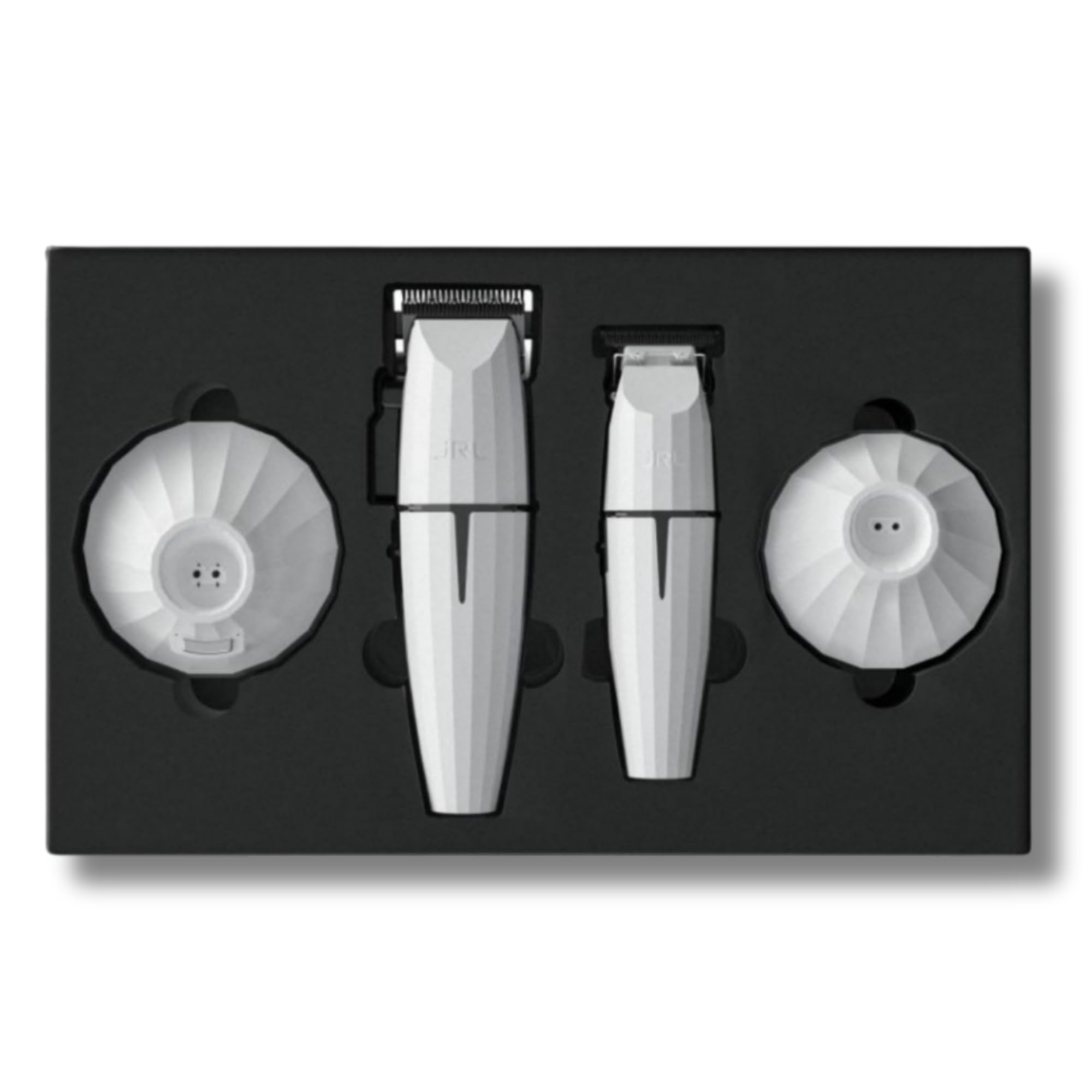 JRL Ghost Herren-Haarschneide- und Barttrimmer-Set – Präzisions-Haarschneider – Friseur-Set – Weiß