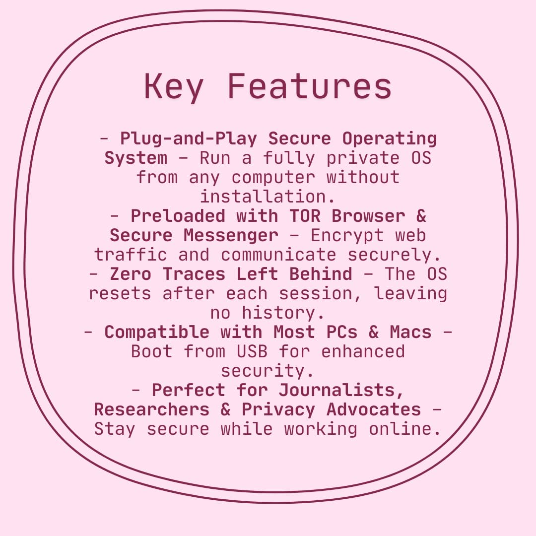 Amazon.com: Tails OS Bootable USB Live – Secure Live Bootable Linux Tails  OS, Encryption, Encrypted Storage, Secure Messenger & Wallet – Deep Web  Browsing | Data Protection | Preloaded with Privacy Features : Electronics