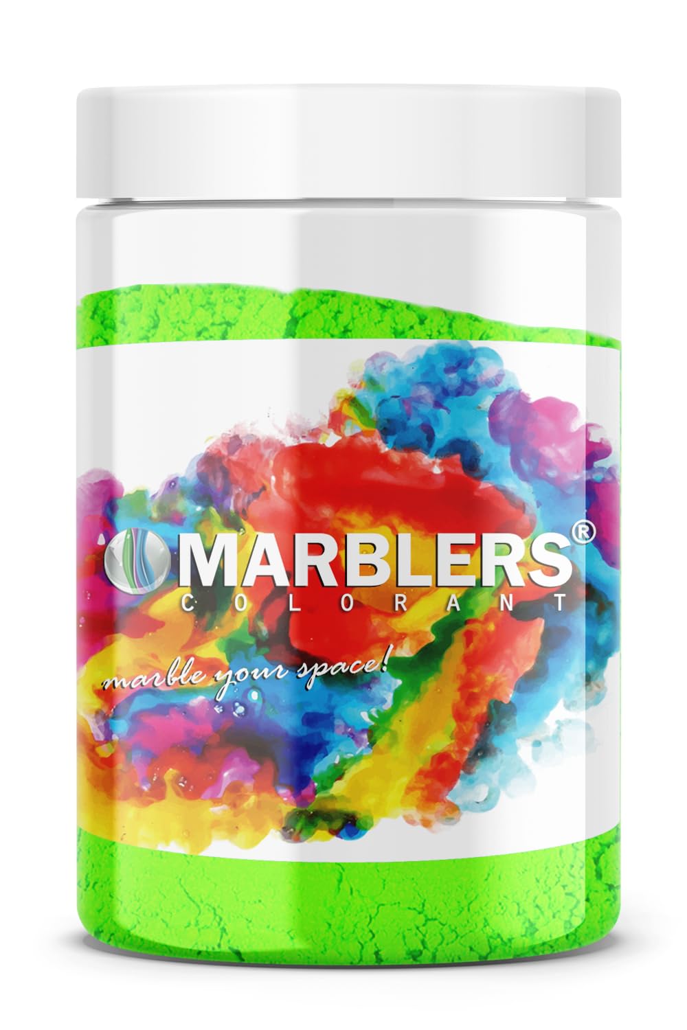 MARBLERS Fluorescent Pigment Powder [Neon Lime] 4oz (113g) | Matte Pigment | Dye | Non-Toxic | Vegan | Cruelty-Free | Nail Polish, Nail Art, Soap, Slime, Candle, Resin, Epoxy, Acrylic Paint