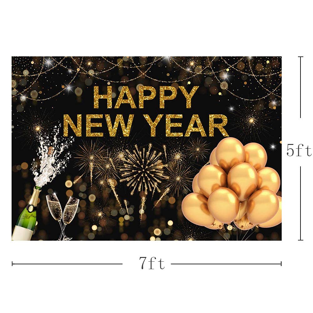 Fotohintergrund Schwarz Mit Goldenen Luftballons, 2,1 X 1,5 M – Für Geburtstage, Partys, Fotoshootings