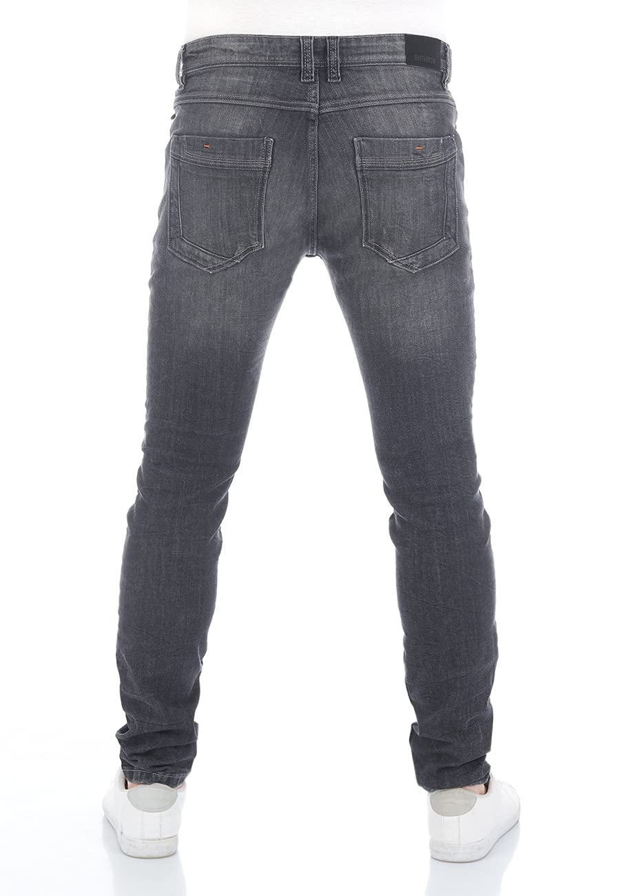 riverso RIVCaspar Jean pour Homme Coupe Slim Look usé Coton Denim Stretch Noir Bleu Gris W29 W30 W31 W32 W33 W34 W36 W38