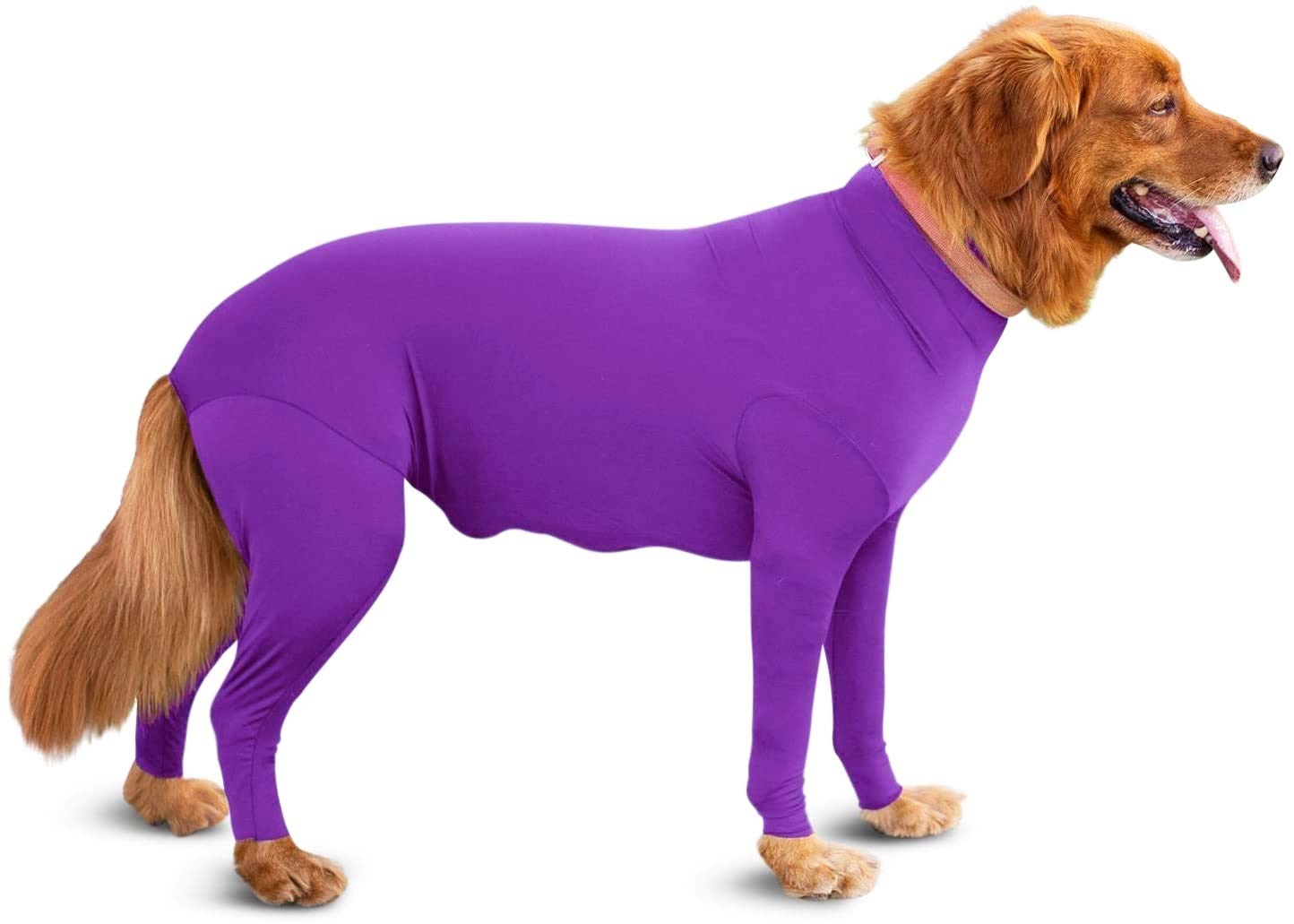 DHGTEP Four Feet Dog Lightweight Pajamas Dog Jumpsuits 4 Legs Dog Onesies T-Shirt Puppy Pet Costume for Large Medium Dogs (Color : Purple, Size : XXL)