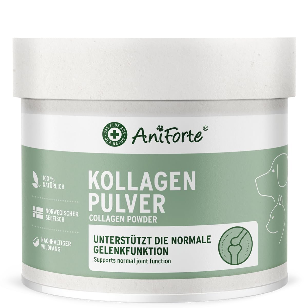 AniForte Marine Kollagen Gelenkpulver für Hunde CollaMove 250g – Fisch Collagen unterstützt Gelenke, Sehnen & Bänder – Naturprodukt für Gelenkfunktion & Agilität