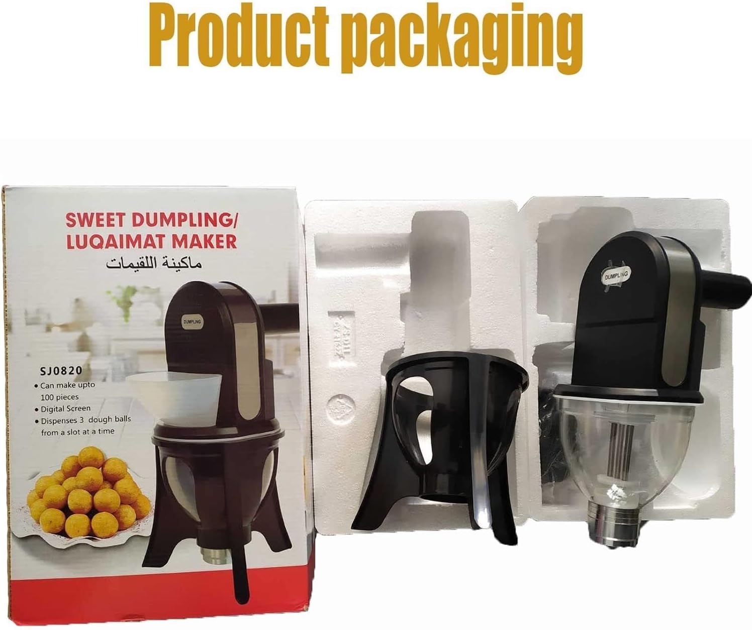 Automatic Meatball Forming Machine, 3pcs/time Automatic Glutinous Rice Ball Fish Ball Sweet Dumpling Maker, Perfectly Create Meatballs, for Meatballs and More