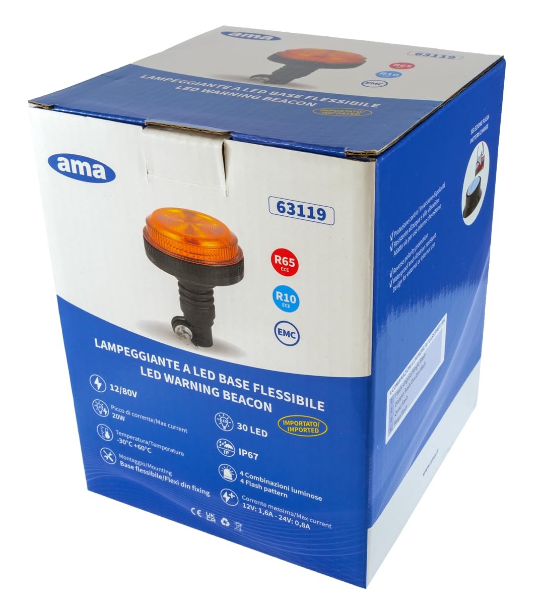 Lampeggiante LED 10-30V - Attacco A Baionetta, Colore Ambra - Foto 9