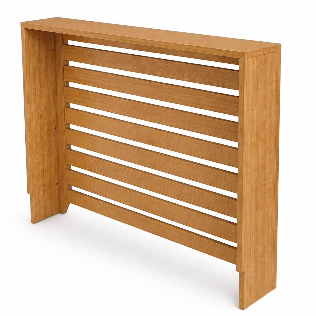 Cubre radiadores Barniz Roble. Diferentes Medidas. También fabricamos a Medida. Consultar: info@greca.info Tfno 948312264 (64 * 19 * 87 cms)