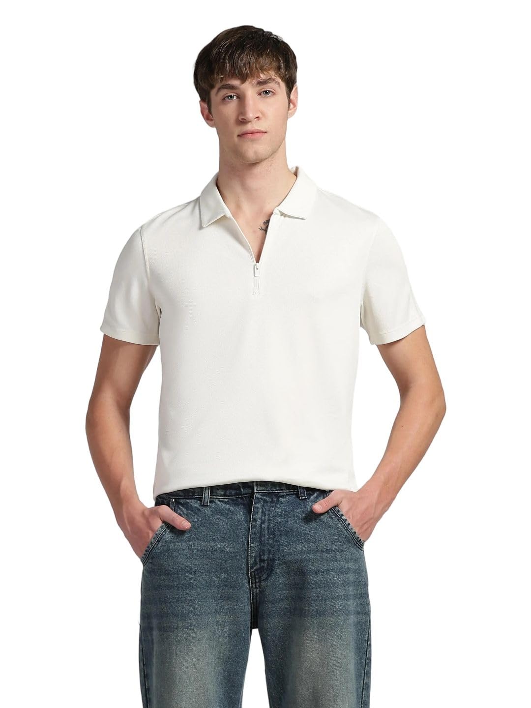 calvin klein jeans Solid Slim fit Polyester Polo t-Shirt-picture-49