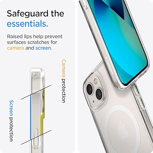 Vista 442 de Spigen Funda para iPhone 15 Pro, ultra híbrida MagFit [antiamarilleo] [compatible con Magsafe] - Fibra de carbono