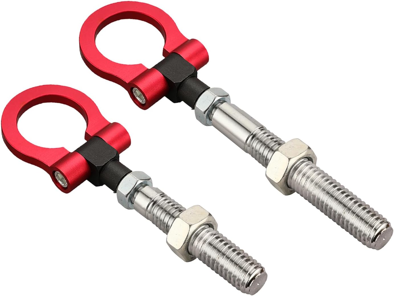 Heavy Duty Front + Rear Bumper Screw on Track Racing Tow Hook Set Compitable for 2014-2024 Chevrolet C7 & C8 Corvette,2006-2009 Cadillac XLR (Red)