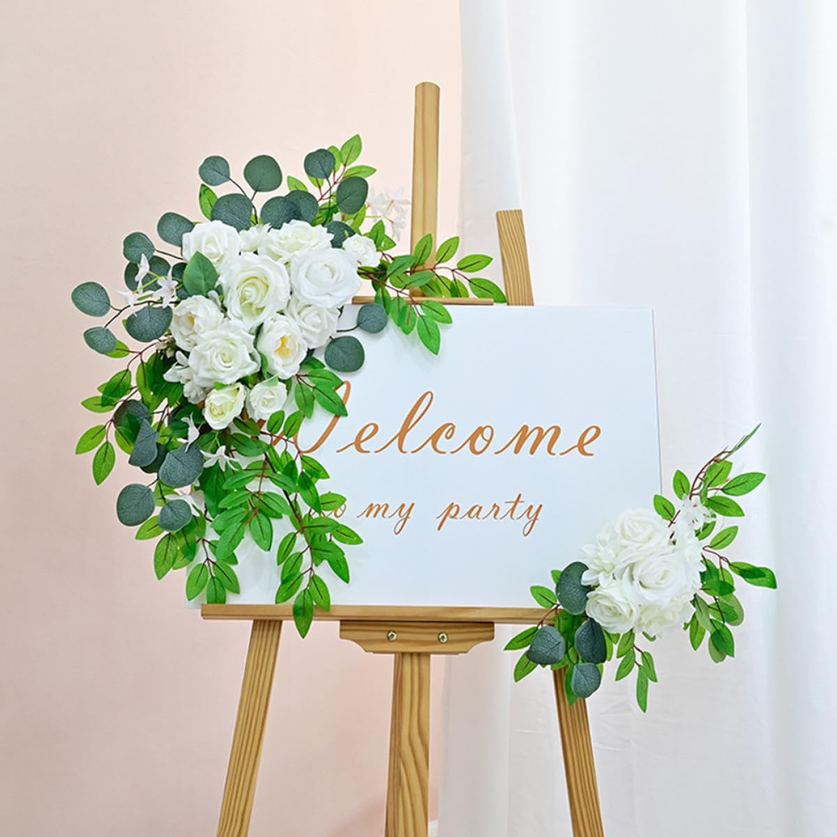 Künstlicher Blumenbogen aus Seidenstoff Langlebige Hochzeitsdekoration für Empfang und Events Einfache Anwendung Tischdeko für Hochzeit und Feier