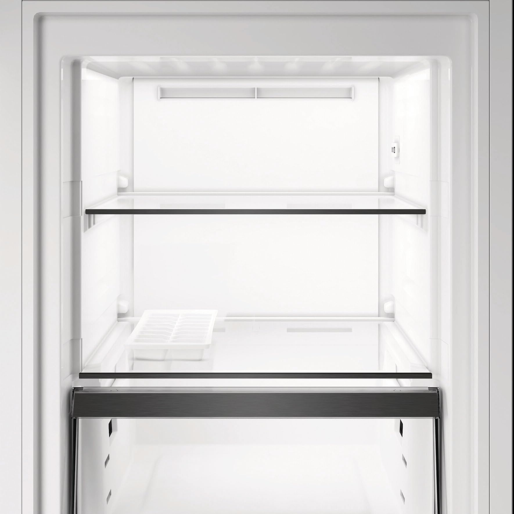 Bauknecht FN60 DW171 NoFrost Gefrierschrank, 260 l Nutzinhalt, Touch Display, Supergefrierfunktion, 5 Gefrierschubladen inkl. 2 XXL-Boxen, Türalarm, Aluminium-Griff, Weiß