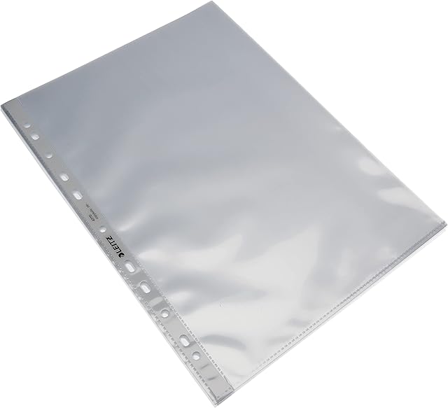 Leitz 47706002 zestaw okładek na prospekty, 15 sztuk, format A4, przezroczyste z błyszczącą powierzchnią, 0,075 mm folia PP