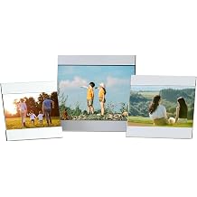 3x5 Picture Frames Horizontal, Metal Rectangle Modern Photo Frame Table Stand, Home Decor, Silver