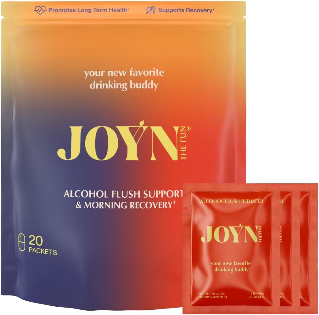 JOYN Supplement Value Pack: Alcohol Flush & Asian Glow Relief, Morning Recovery, Liver Support | Feel Better Before & After Drinking | with NAC, DHM, Milk Thistle, Glutathione, B12 | 20ct