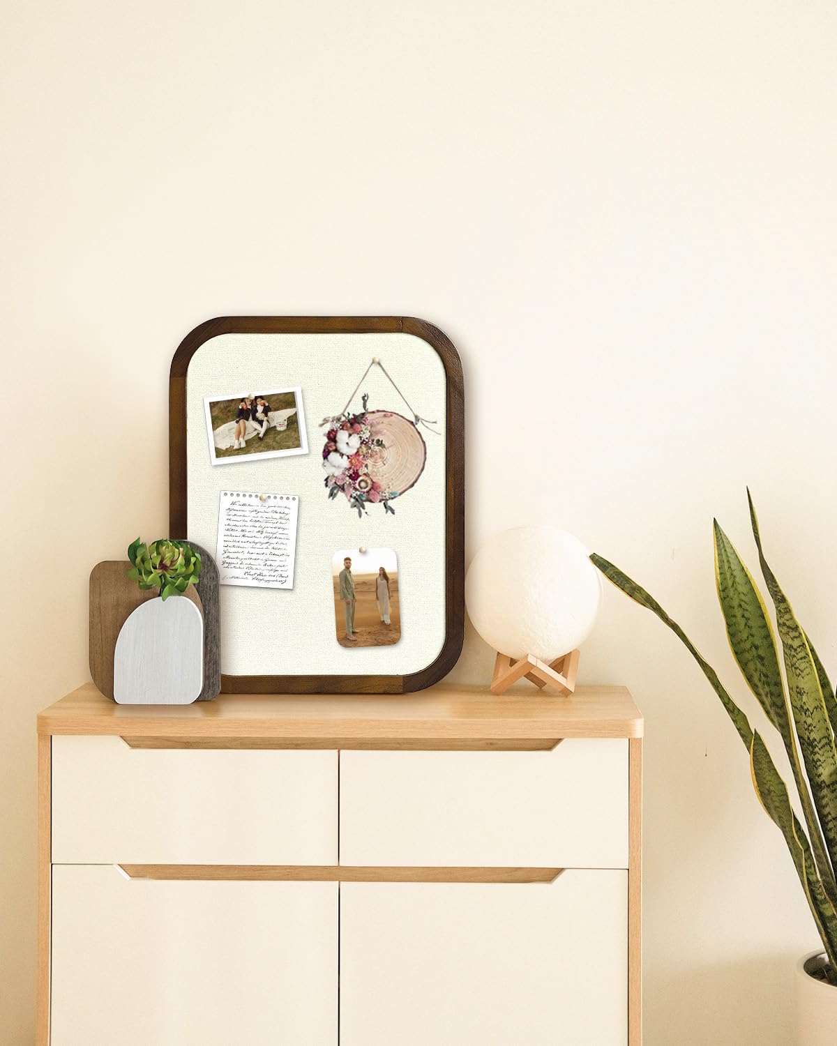 Okydoky Pinnwand Kork mit Leinen, 33 x 43 cm Groß Korkwand Pinnwand, Pinwand Korktafel Für Küche, Büro, Schul und Zuhause Dekoratives(BN-3343). DE