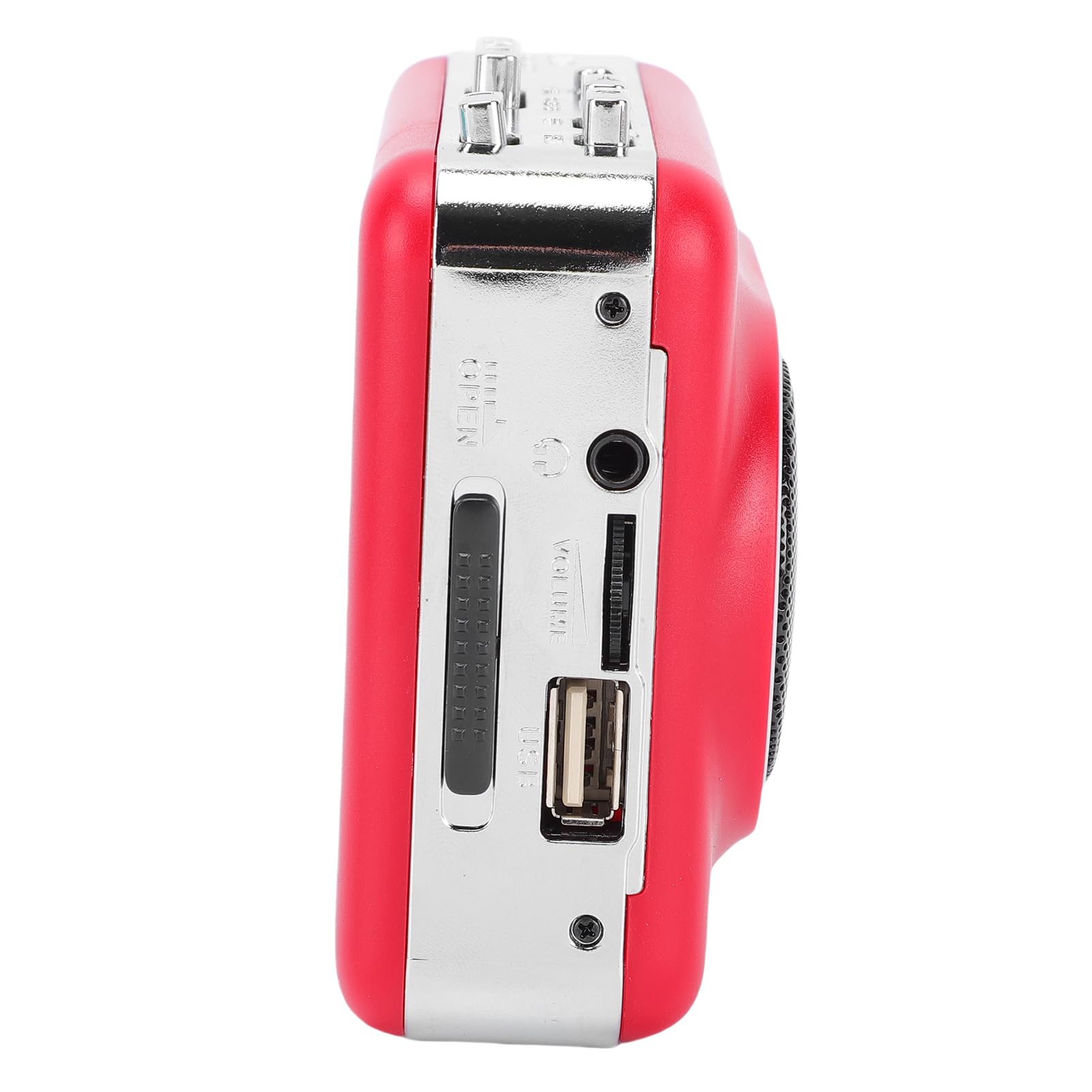 SUNGOOYUE Odtwarzacz Kasetowy, Wbudowany Głośnik Wyjście AUX 3,5 Mm Konwerter USB na Format Cyfrowy MP3 do Konwersji Taśm i Odtwarzania Muzyki (czerwony)