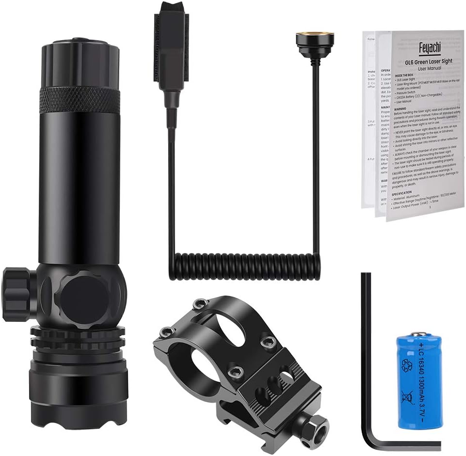 Feyachi GL6 Green Laser Sight with 45 Degree P13 Picatinny Rail Mount and Pressure Switch : Sports & Outdoors