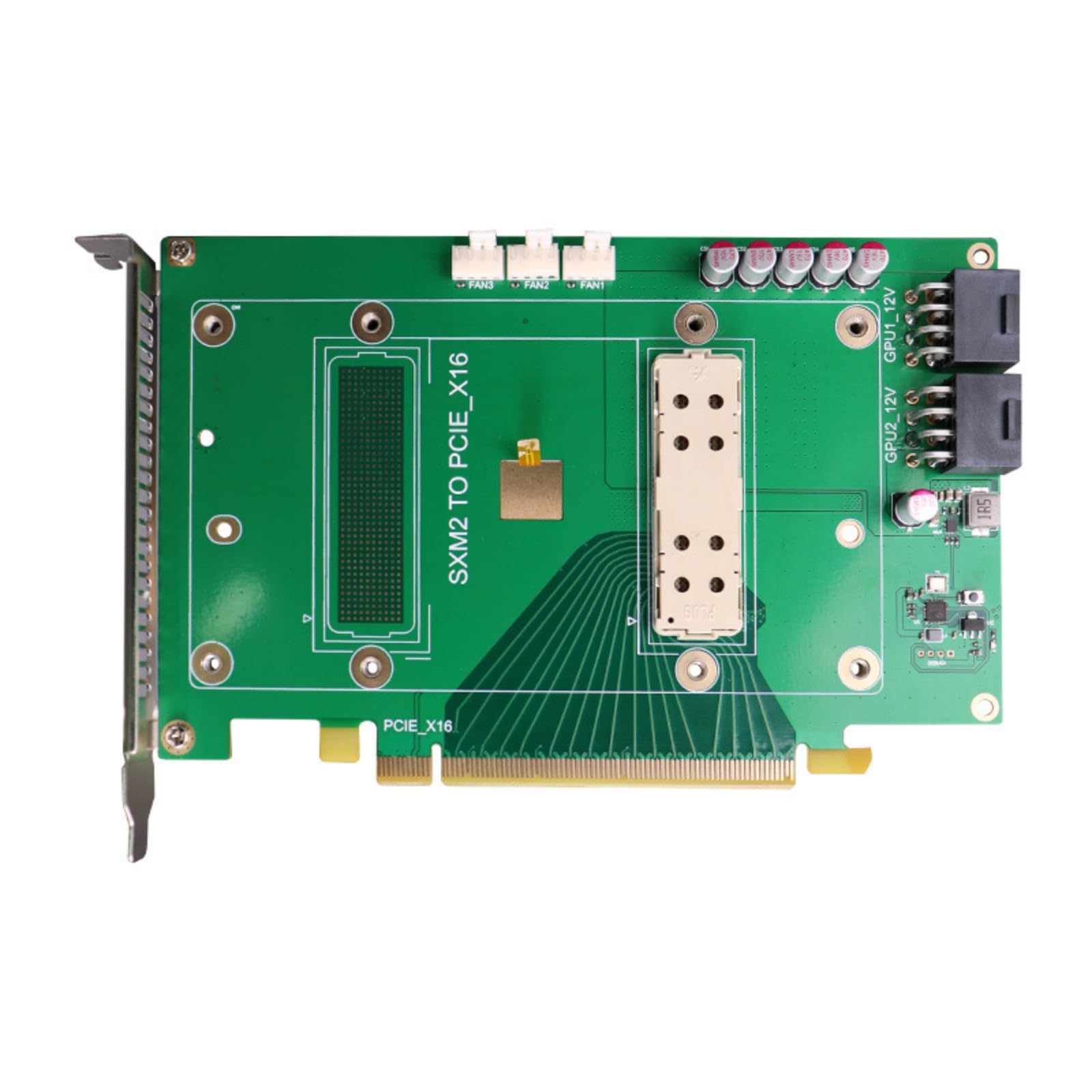 Duty Scheda grafica GPU Adattatore SXM2 a PCIe X16 Rilevamento della temperatura di espansione per P100 V100 Accessori Espansione GPU per