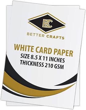 White Card Stock Paper, 8.5" x 11" -office-school supplies, art projects 100