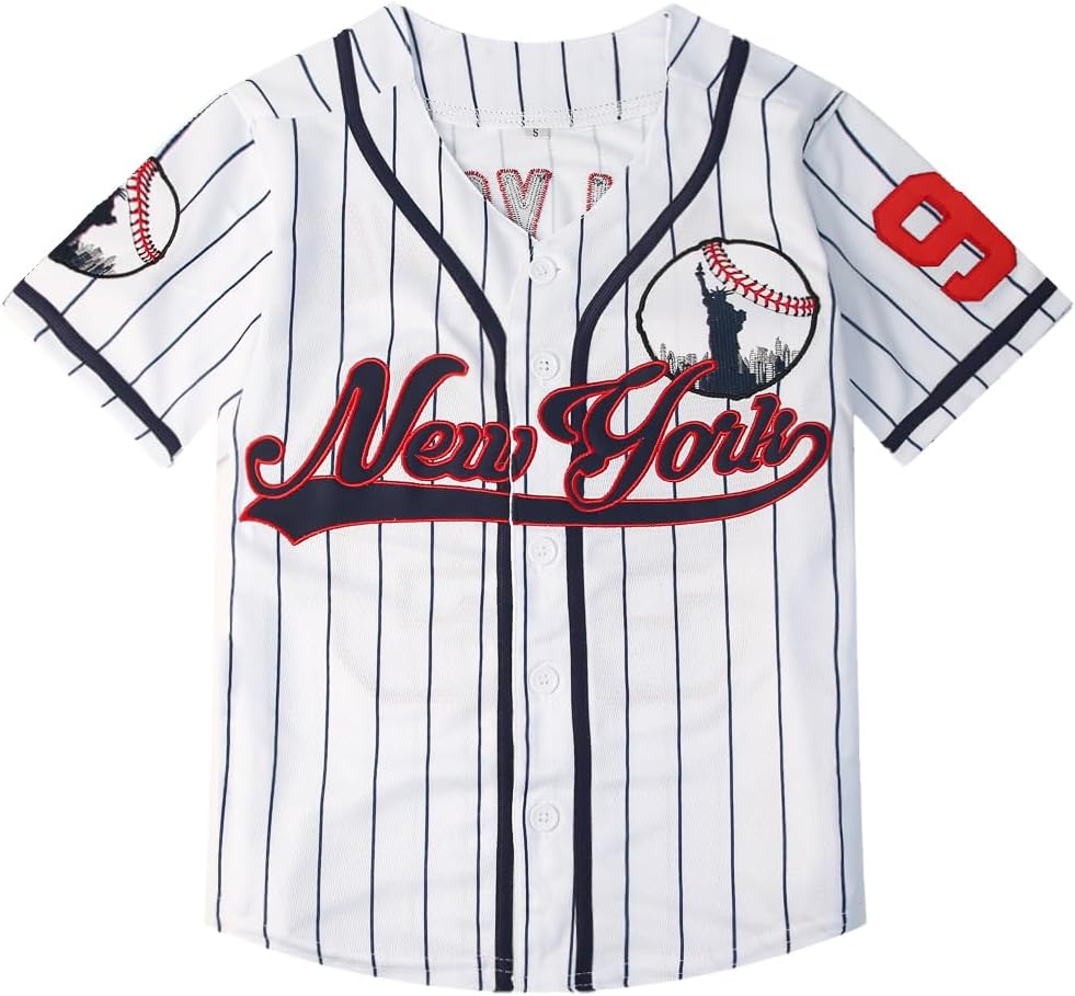 Stitched Youth New York 99 Baseball Jerseys Kids Shirts Hip Hop Boys' Clothing for Party Xmas Gifts - Image 2