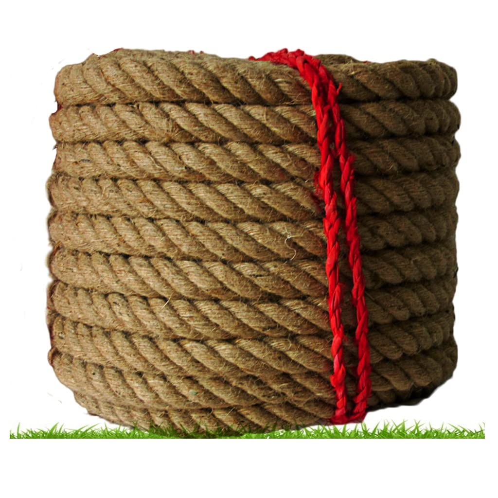 Corda di Iuta Naturale di Canapa Durevole Corda di Canapa Corda di Canapa Durevole Corda di Tela Spessa per Artigianato o progetti all'aperto Giardino Bundling Giardino spago Intrecciato di Canapa