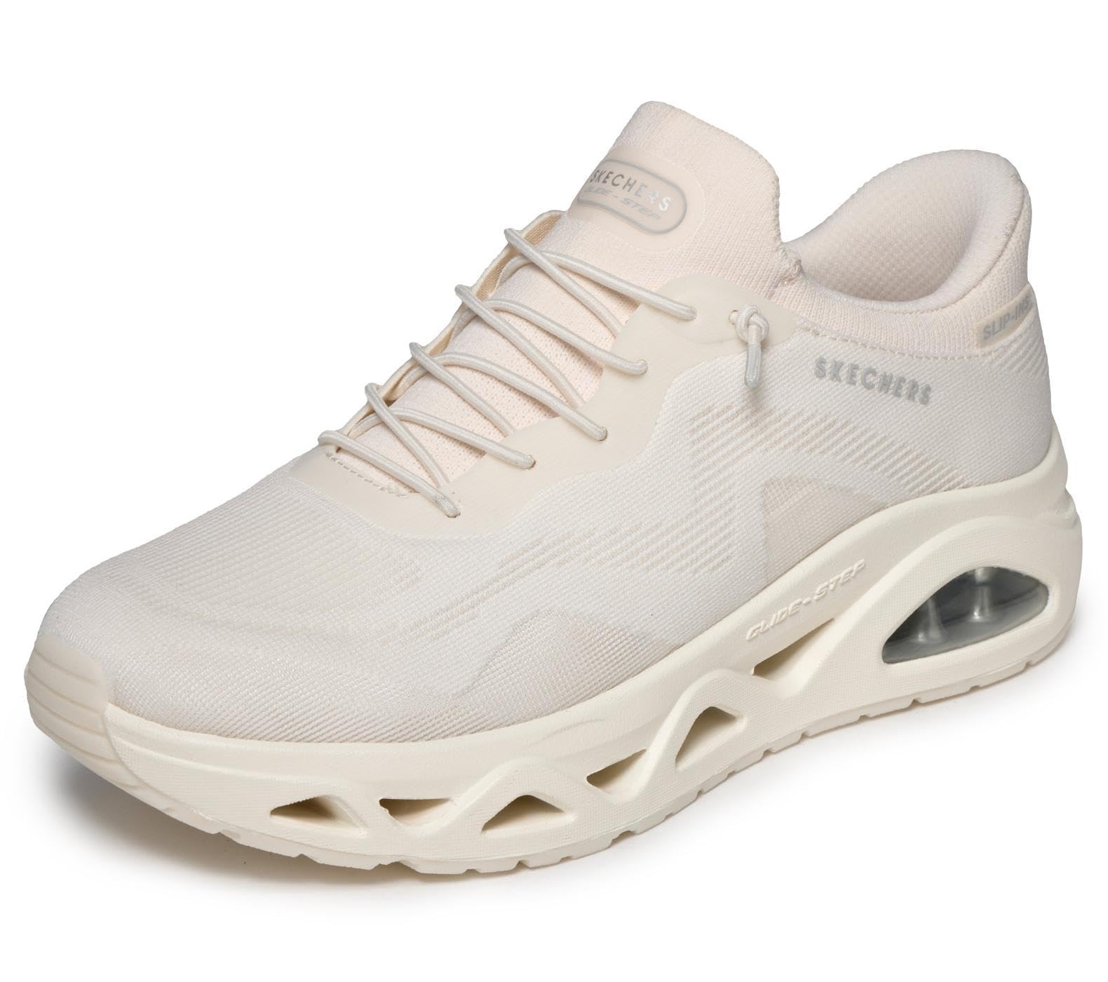Skechers Women's Uno Glide-Step Air Gliders Sneaker, Off White Mesh, 5.5 UK