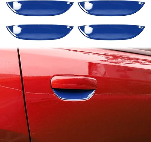 JWWY Para Dodge Charger - Cubierta exterior para manija de puerta exterior para Dodge Charger 2015-2025+, accesorios exteriores, color azul, 4 piezas
