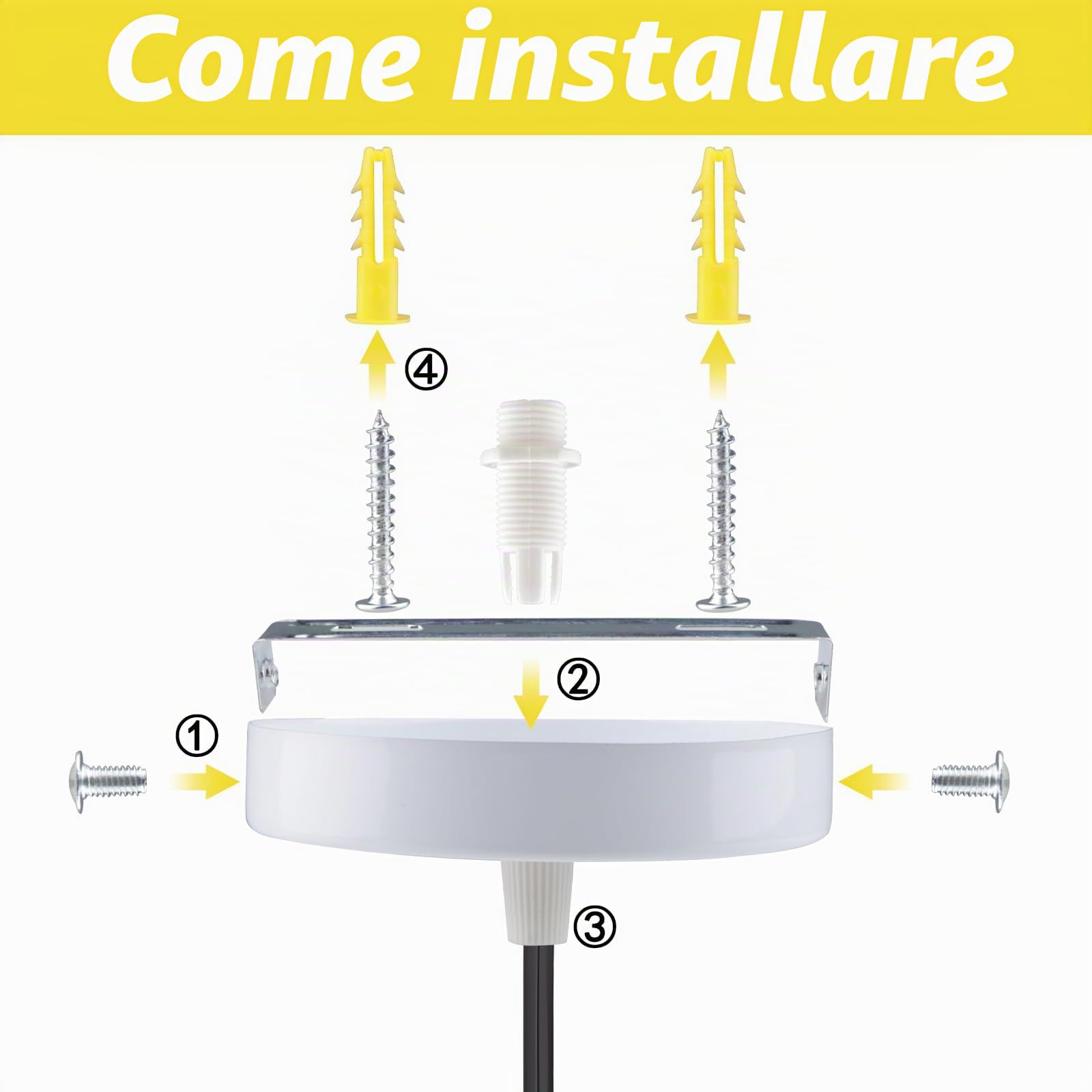 5 Pezzi Rosone per lampadario da soffitto, 100 X 18mm Rosone da soffitto | lampada a baldacchino per soggiorno, corridoio, lampadario da cucina che nasconde il filo
