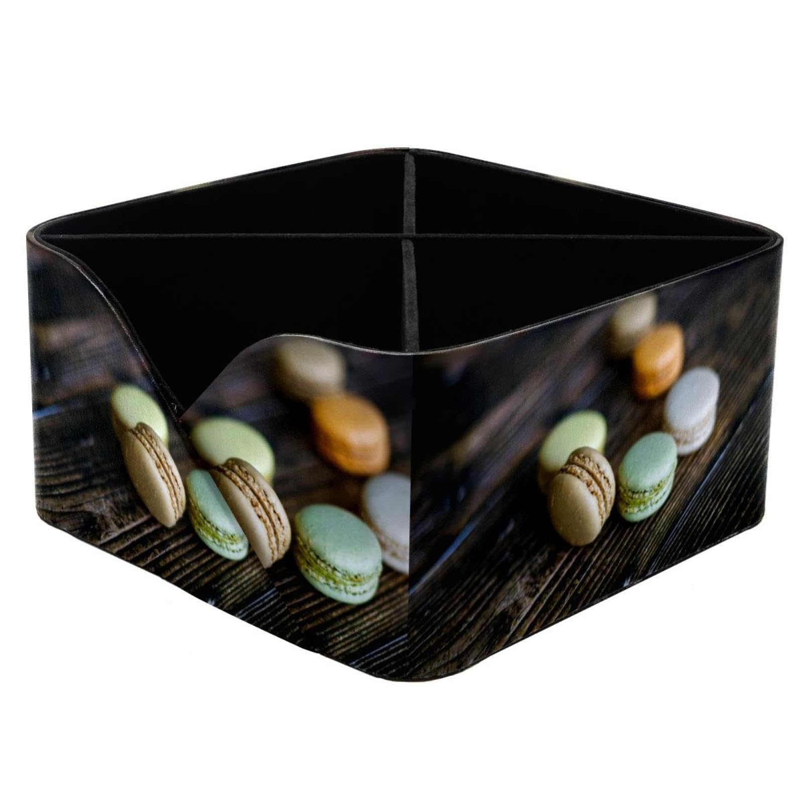 Porte-crayons macaron avec 4 compartiments pour trier vos fournitures