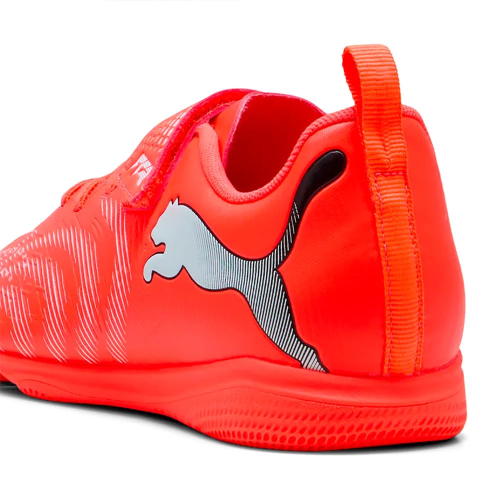 PUMA Unisex Niño Future 9 Play It V Jr Zapato de Fútbol, Rojo Brillante Blanco Negro, 31 EU, Puma Rojo Brillante Blanco Puma Negro, 31 EU