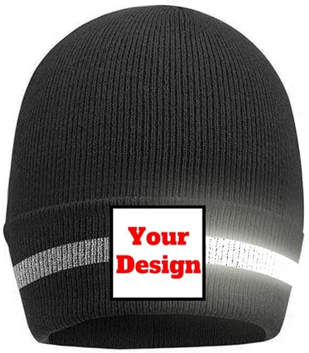 YOWESHOP Hi Vis - Gorro de seguridad para personalizar tu logotipo de invierno con tiras reflectantes, unisex