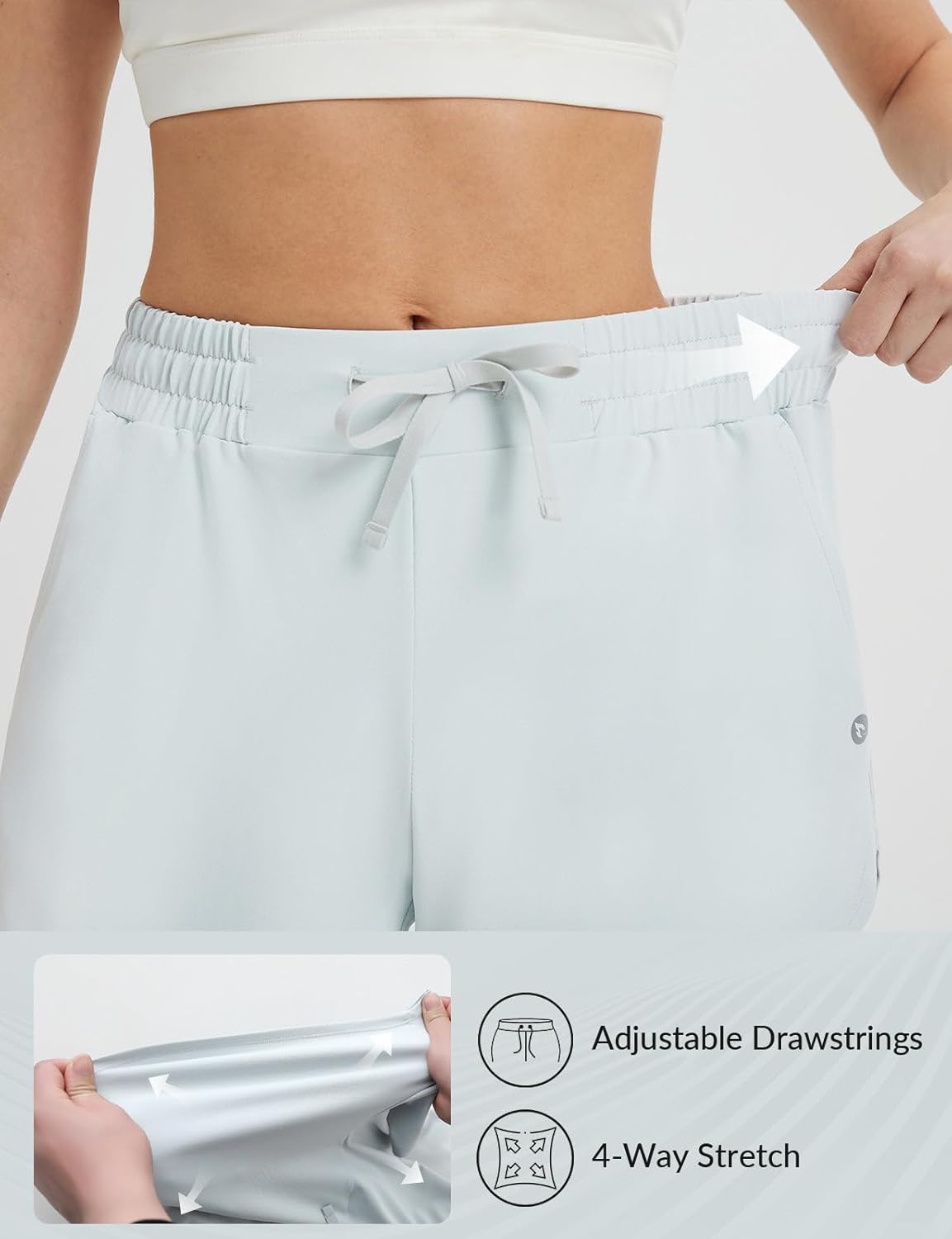 baleaf Women's 3.5" Running Shorts Quick Dry with Zipper Pocket Liner Shorts Gym Workout - Image 6