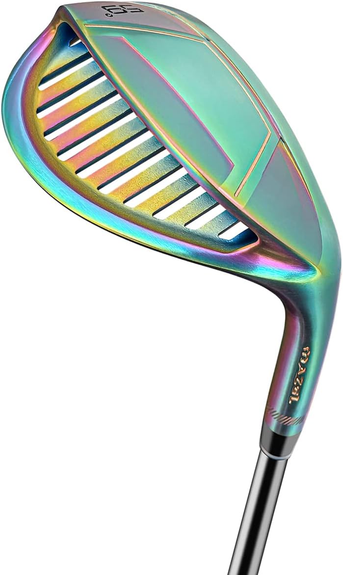MAZEL Hollow Golf Wedge for Men,Electroplated CNC Milled Sand Wedge,Right Handed (Green 59 Degree)