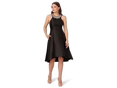 Adrianna Papell Beaded Mikado Midi Dress Women