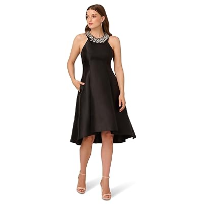 Adrianna Papell Beaded Mikado Midi Dress Women