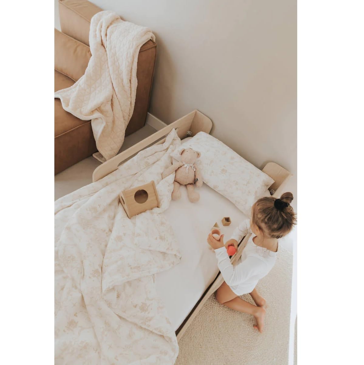 BAMBOOM Lenzuolo Per Lettino 110x140cm Con Federa Nude Old Pink