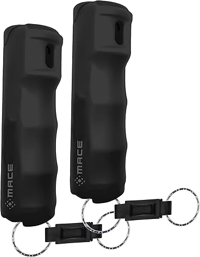 Miniatura 12 de Spray de Pimienta Mace - Fuerza Policial Máxima OC con Tinte UV, Tapa de Apertura Rápida, Agarre Ergonómico para los Dedos, Llavero Fácil de Spray