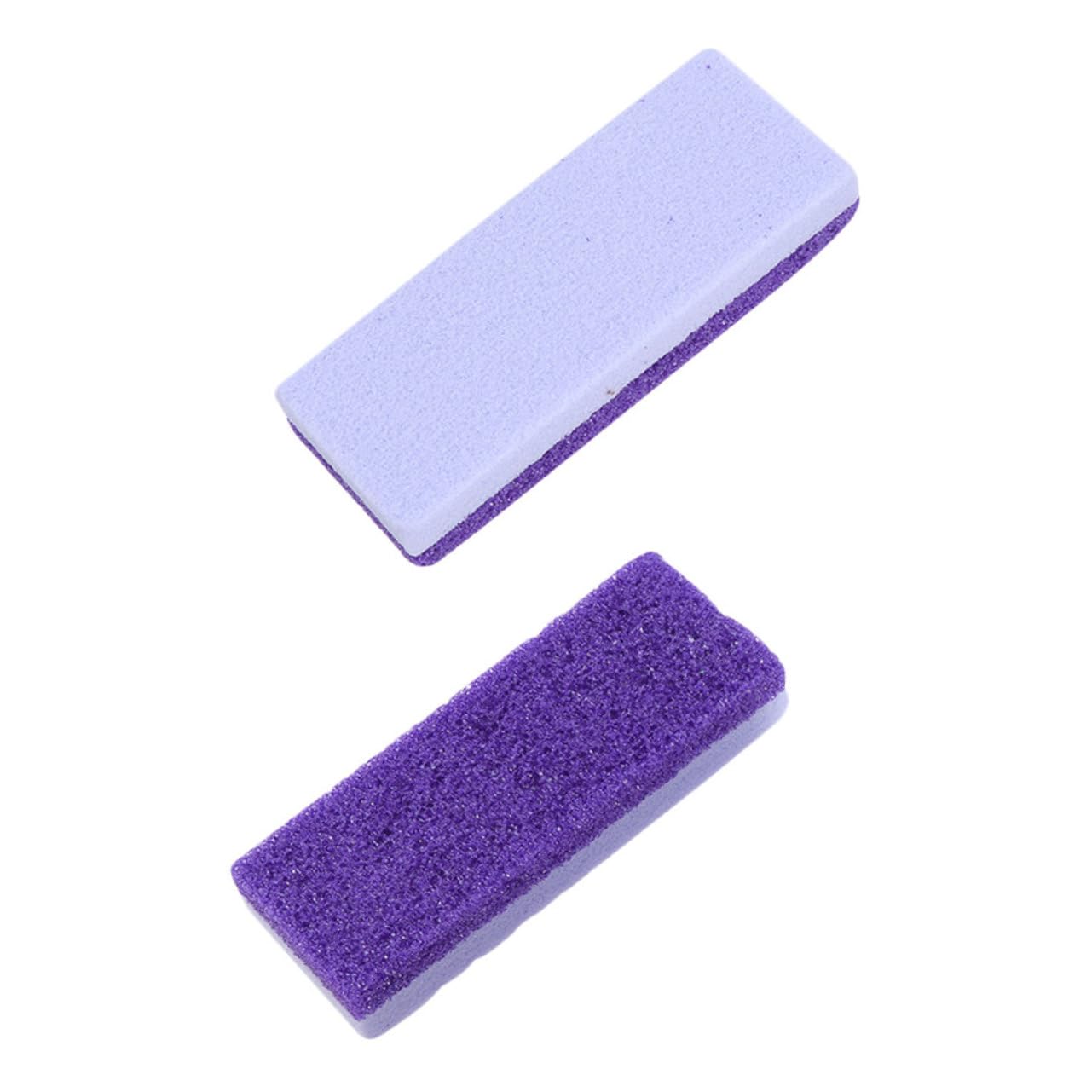 Outanaya 2Pcs Double Sided Pumice Stone Foot File Remover for Smooth Skin Portable Foot Care Scrubber Purple for Removing Hard Skin