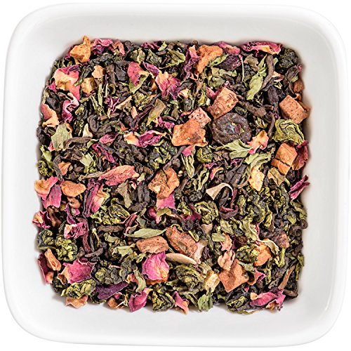 Tealyra - Berry Rose Slenderize - Pu Erh 5 Year Aged With Green Oolong - Loose Leaf Tea Blend - Wellness Healthy Tea - All Natural Ingredients - 220G (8-Ounce) #TOP3