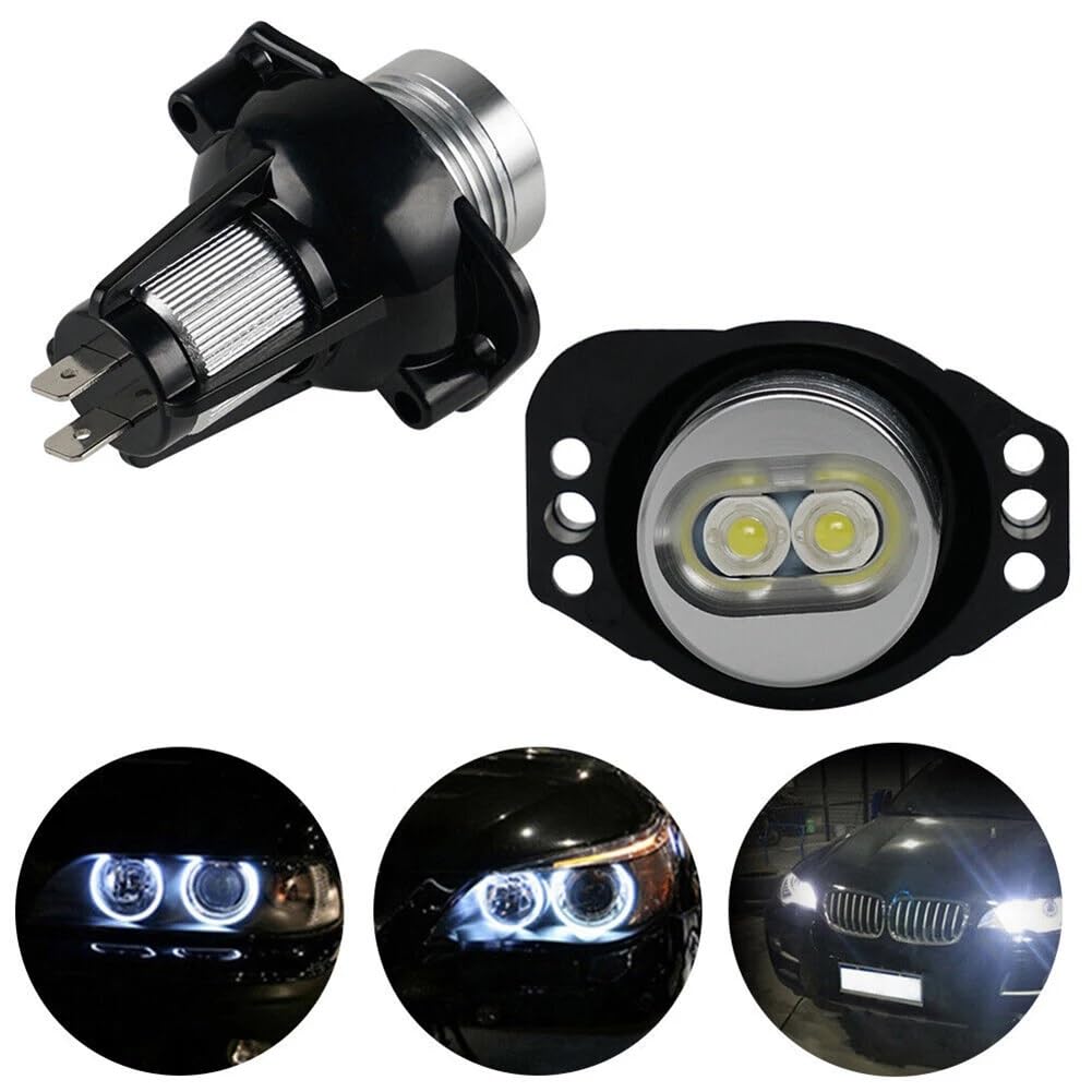 2x Ampoules Phares LED Blanc Yeux d'Ange Angel Eyes Canbus Compatible avec BMW E90 E912006-2011 Berline Break
