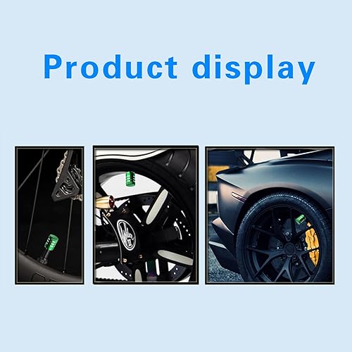 Miniatura 7 de 5 tapas de válvula de automóvil, válvula sin cámara de aleación de impresión de bandera estadounidense de 0.43 x 0.62 pulgadas, adecuada para la