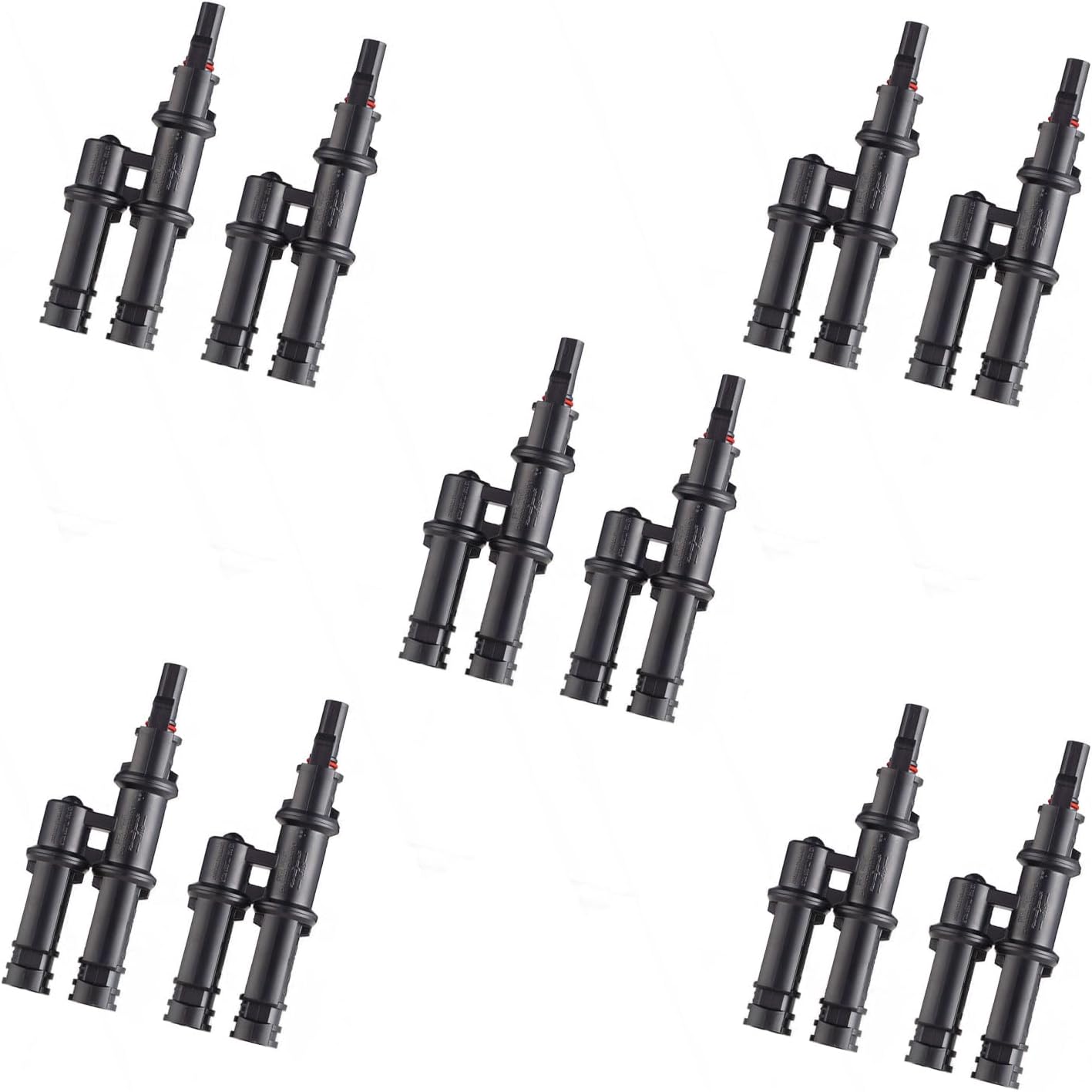 5Pcs Solar Panel Y Branch Connector 2 to 1 Connectors for Solar Panels Parallel Coupler Combine IP68 Waterproof 70A 1500V (5Pairs MMF+FFM)