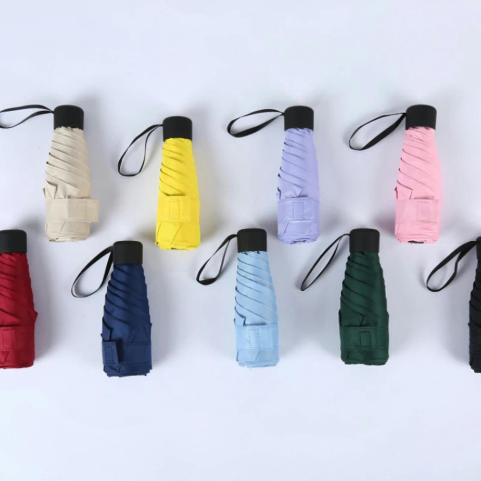 TEidea Parasol mini kieszonkowy składany parasol, unisex, odporny na warunki atmosferyczne, przenośny parasol podróżny