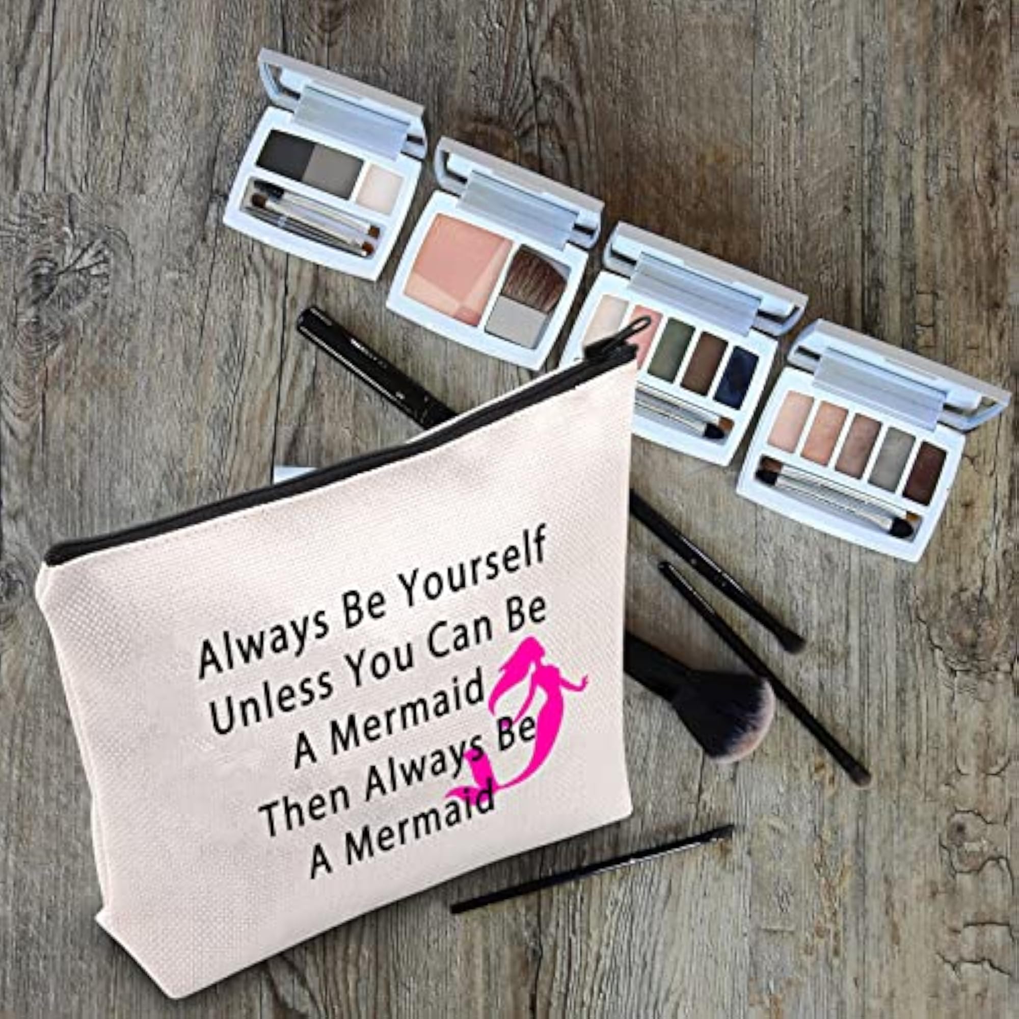 Inspirational Mermaid Quote Cosmetic Bag, Gift for Her