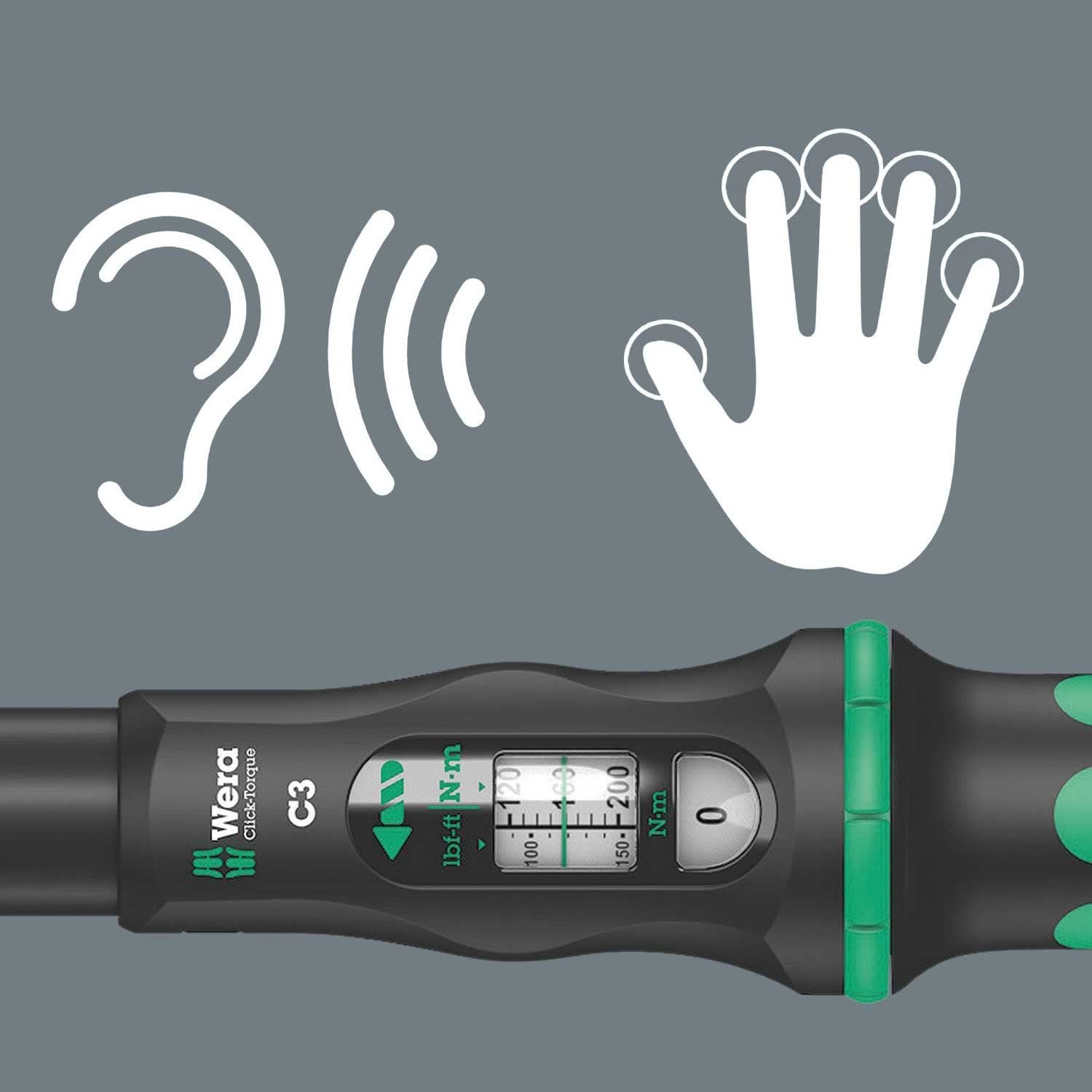 Wera 5074739001 Torque Screwdriver and Bit Set and 5075622001 Click-Torque Wrench 40-200 Nm