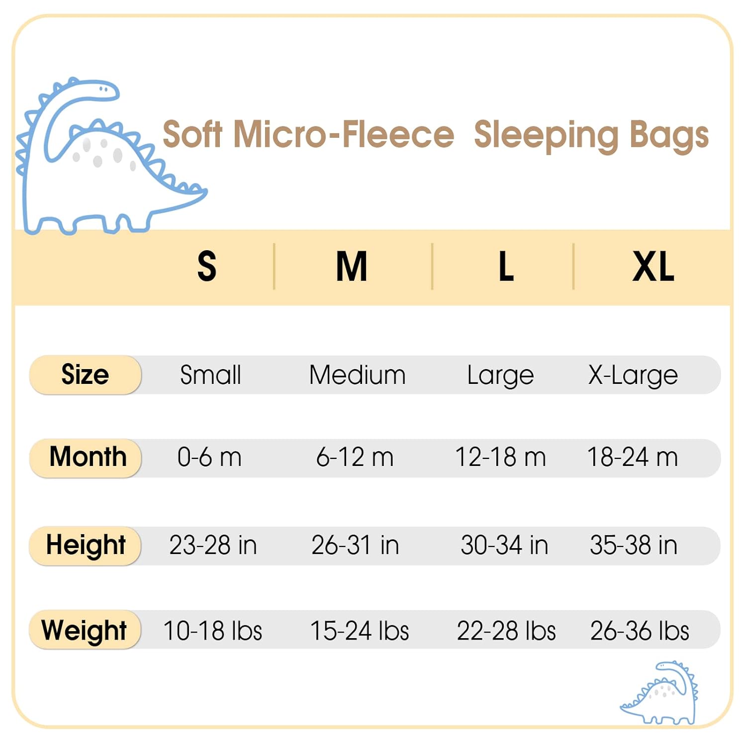 PHF Warm Micro-Fleece Baby Sleep Sack 0-6 Months, Soft Baby Wearable Blanket, 2-Way Zipper Sleeping Bags, 2 Pack Comfy Sleeping Sack for Infant Newborn Boys, Small Size, Blue&Grey - Image 3