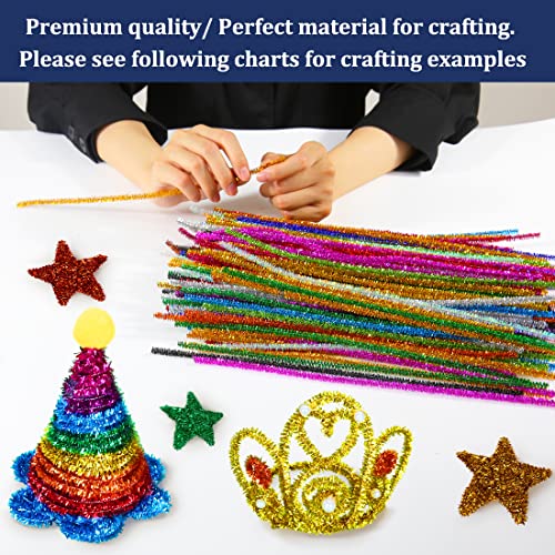 Image of Pipe Cleaners, Pipe Cleaners Craft, Arts and Crafts, Crafts, Craft Supplies, Art Supplies (1000 Glitter Pipe Cleaners)