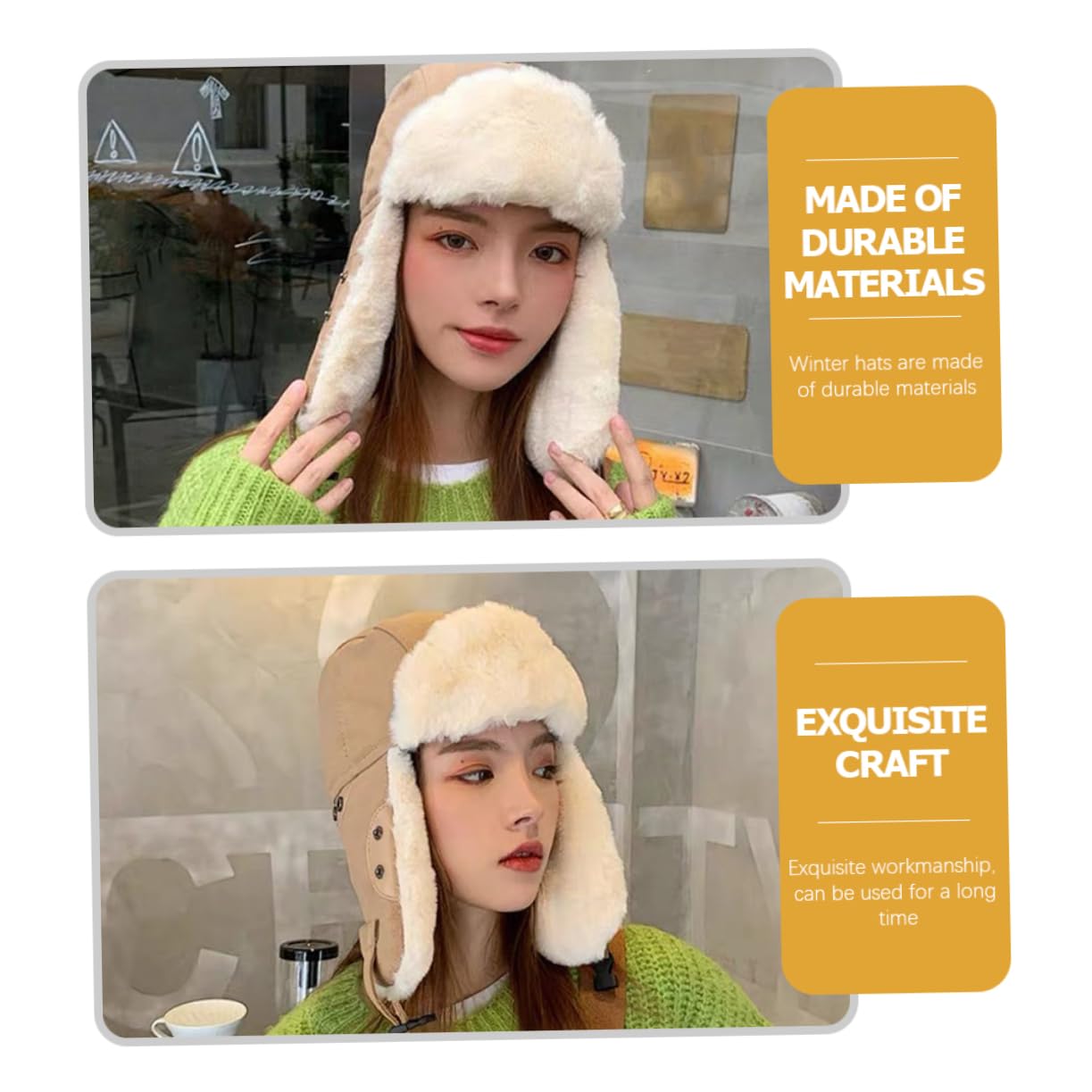 BESPORTBLE Cappello Unisex Spesso e Antivento con Orecchie e Fodera per attività e Escursioni Inverno
