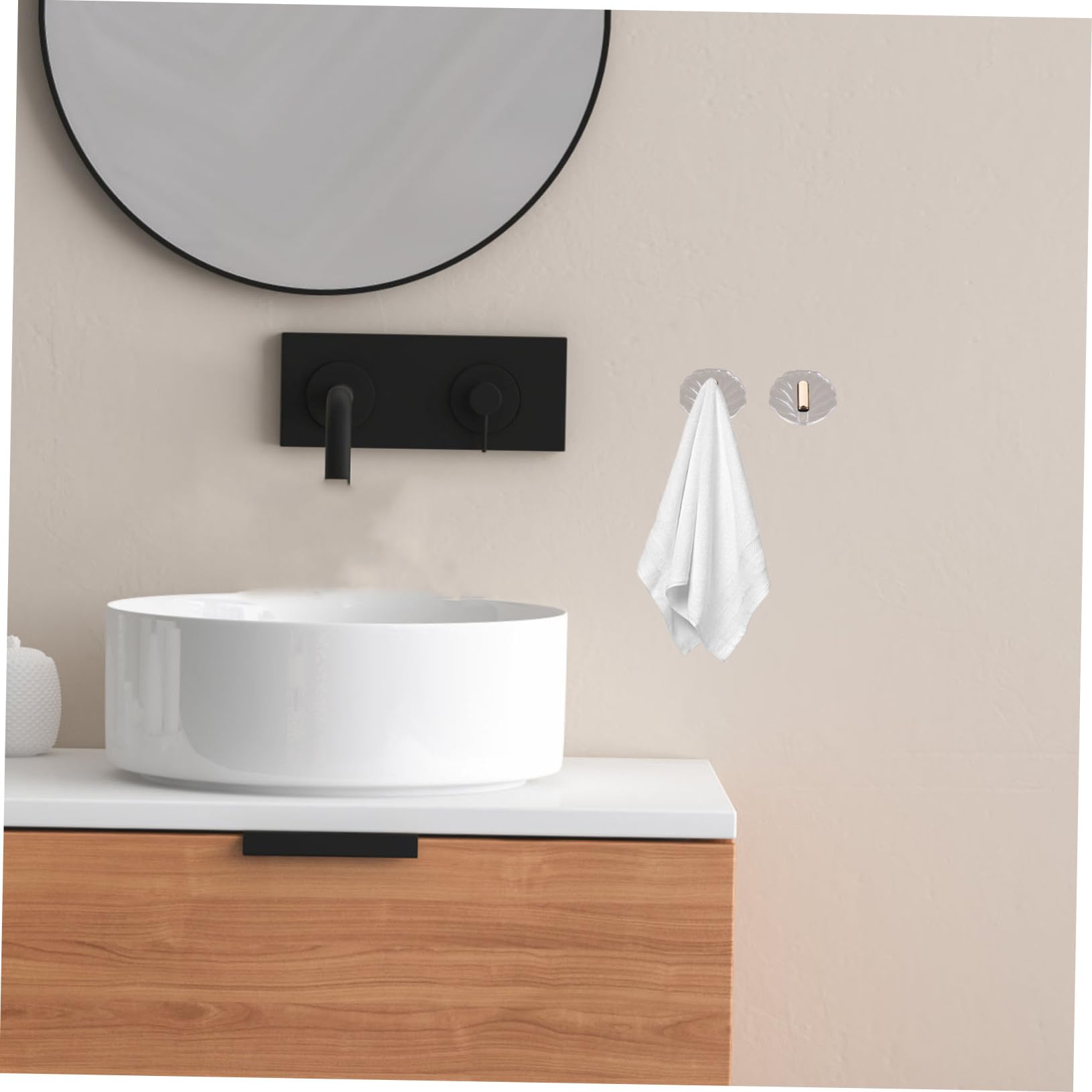 POPETPOP 30pezzi Ganci Adesivi Multifunzionali Trasparenti Da Resistente Per Appendere Asciugamani e Accessori Bagno Cucina e Camera Da Letto